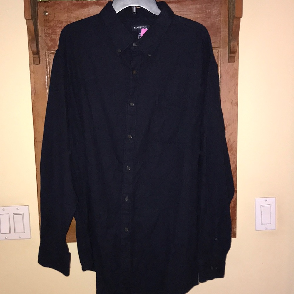 Men’s lands and brushed cotton button down shirt